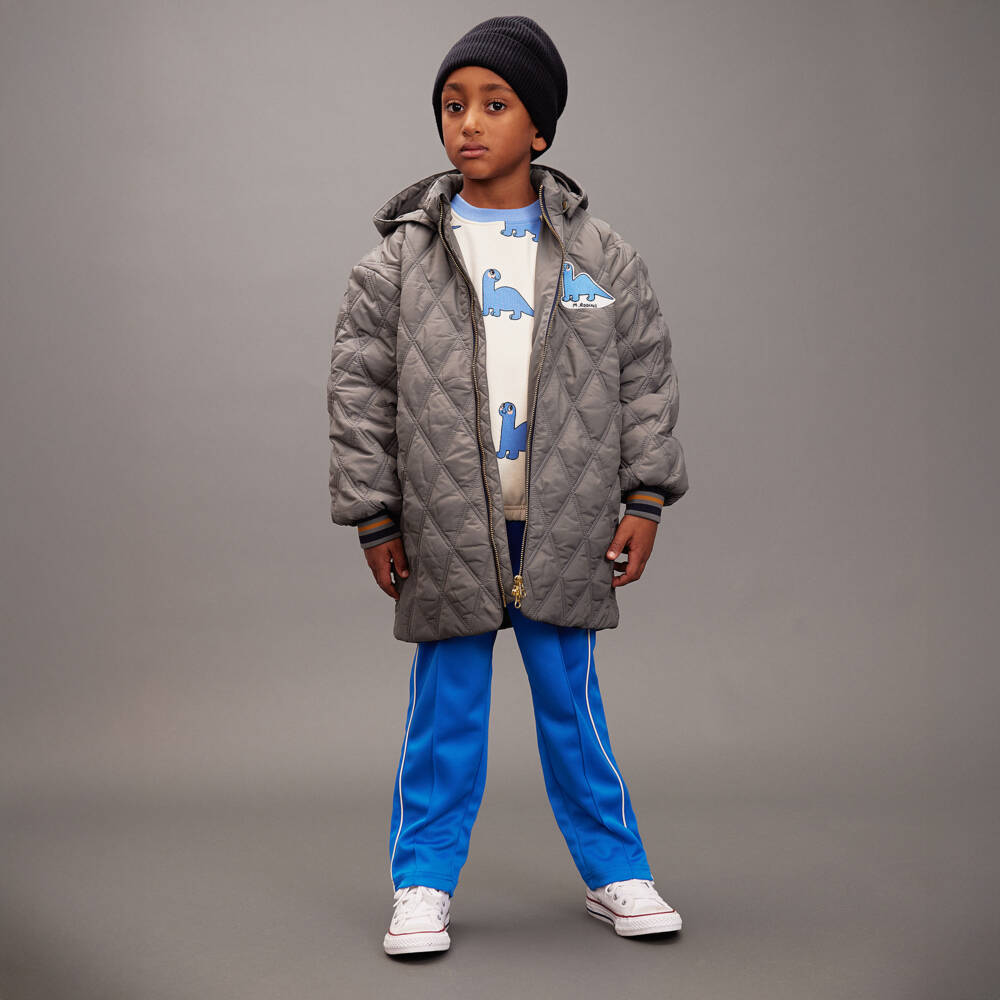 Mini Rodini-سويتشيرت قطن بطبعة ديناصور لون عاجي للأولاد | Childrensalon