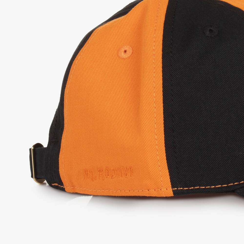 Mini Rodini-Boys Orange & Black Alien City FC Baseball Cap | Childrensalon