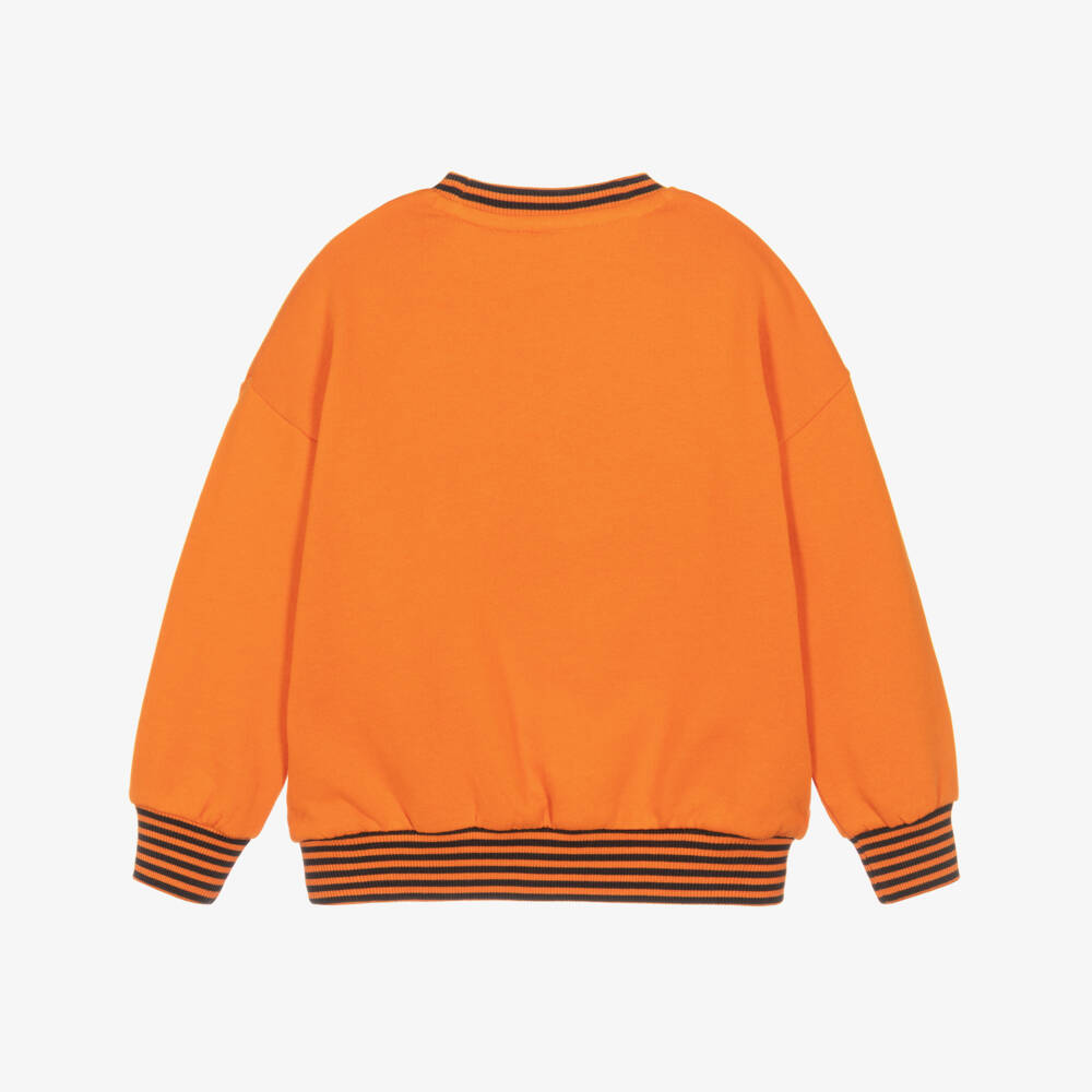 Mini Rodini-سويتشيرت بطبعة كرة قدم لون برتقالي للأولاد | Childrensalon