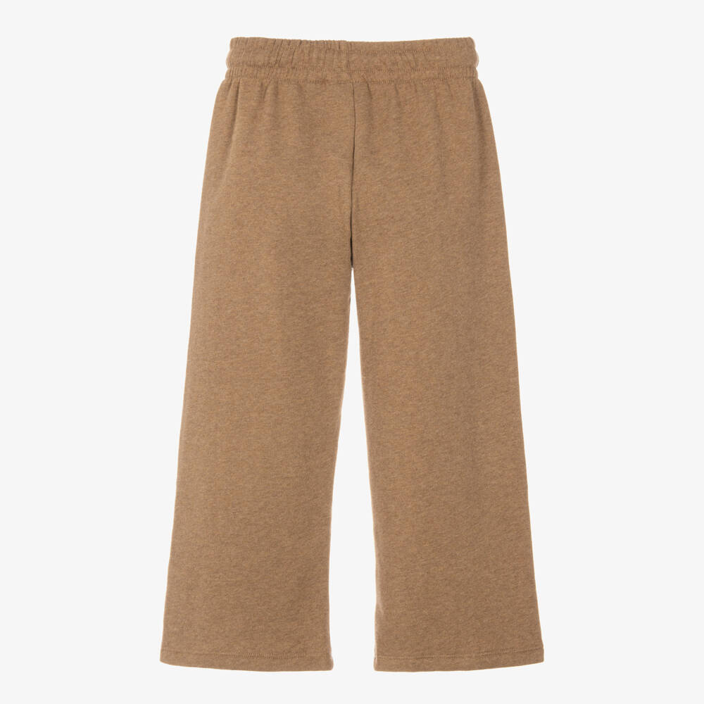 Mini Rodini-Boys Sand Brown Joggers with Panther Print | Childrensalon