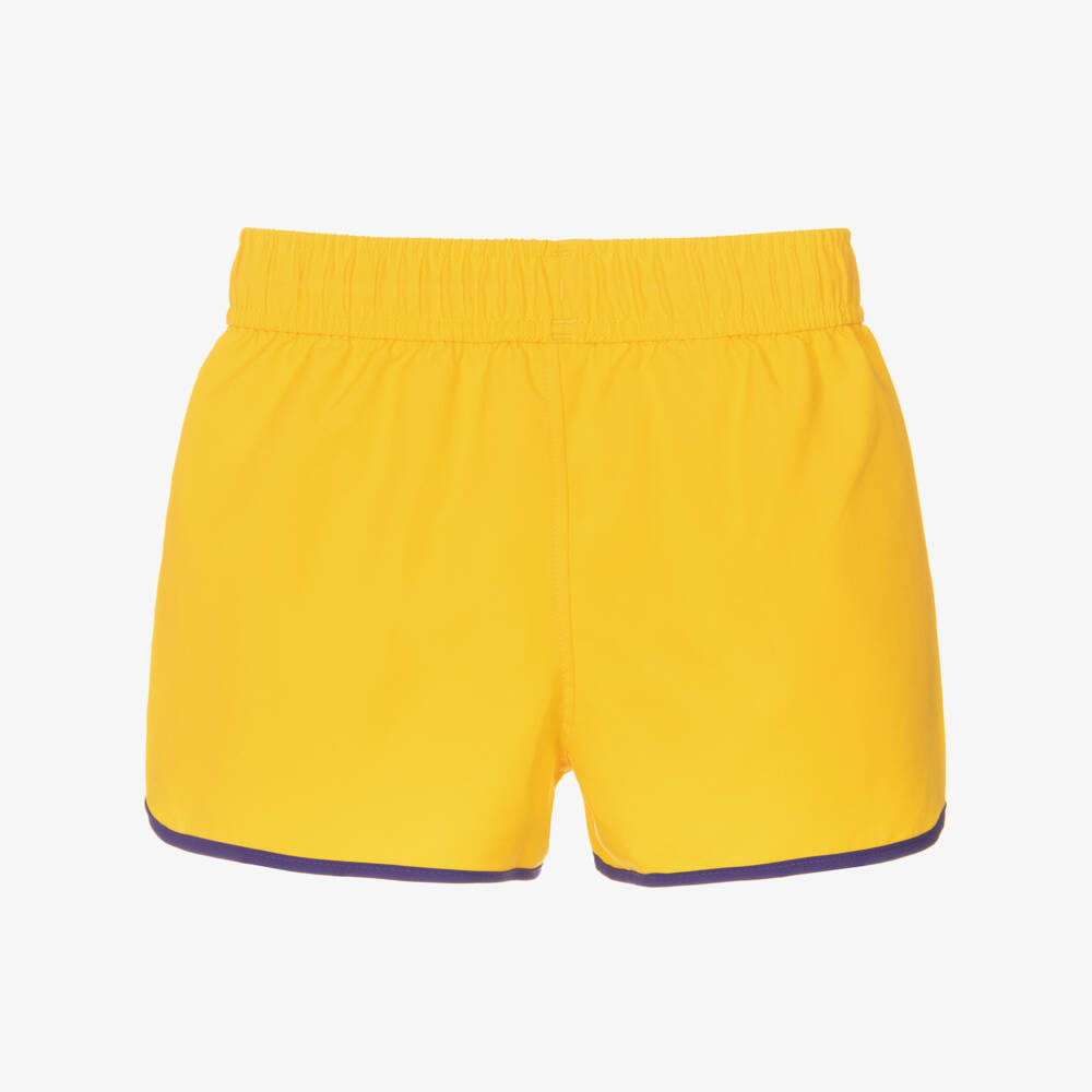 Mini Rodini-Boys Yellow & Purple Retro Swim Shorts | Childrensalon