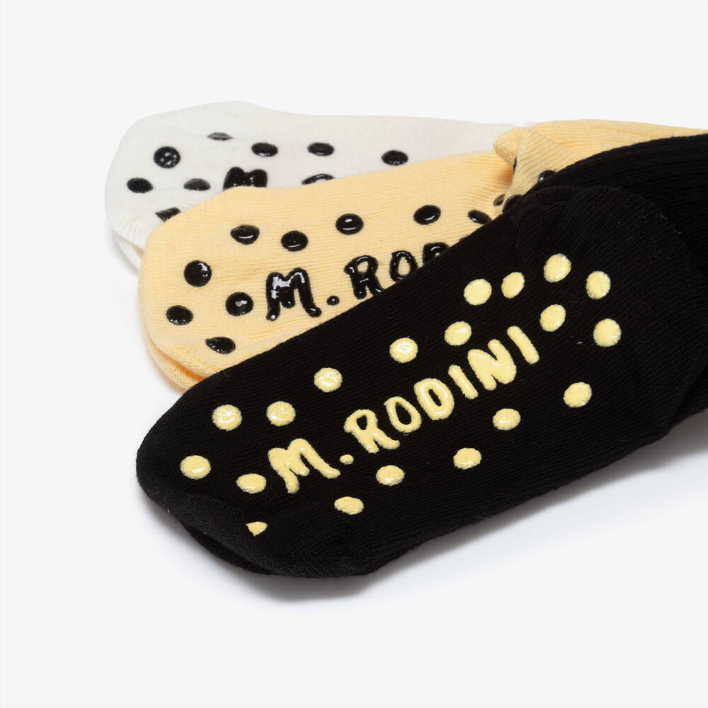 Mini Rodini-جوارب قطن مانعة من الانزلاق للبنات (عدد 3) | Childrensalon