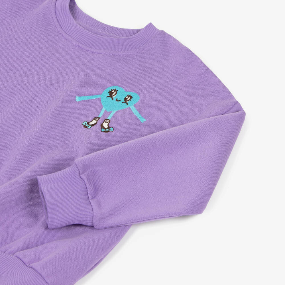 Mini Rodini-سويتشيرت لون بنفسجي فاتح للبنات | Childrensalon