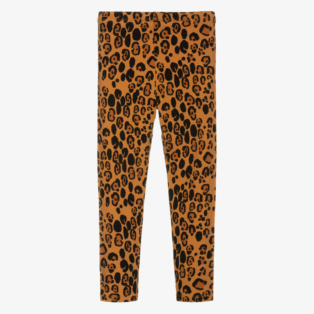 Roberto Cavalli Girls Cotton Leopard Print Leggings