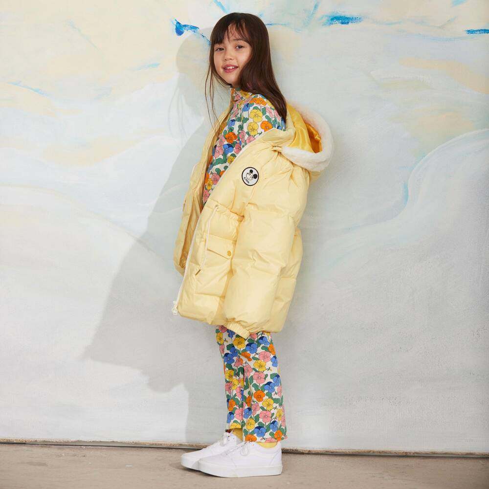 Mini Rodini-Girls Colourful Pansy Print Flared Trousers | Childrensalon