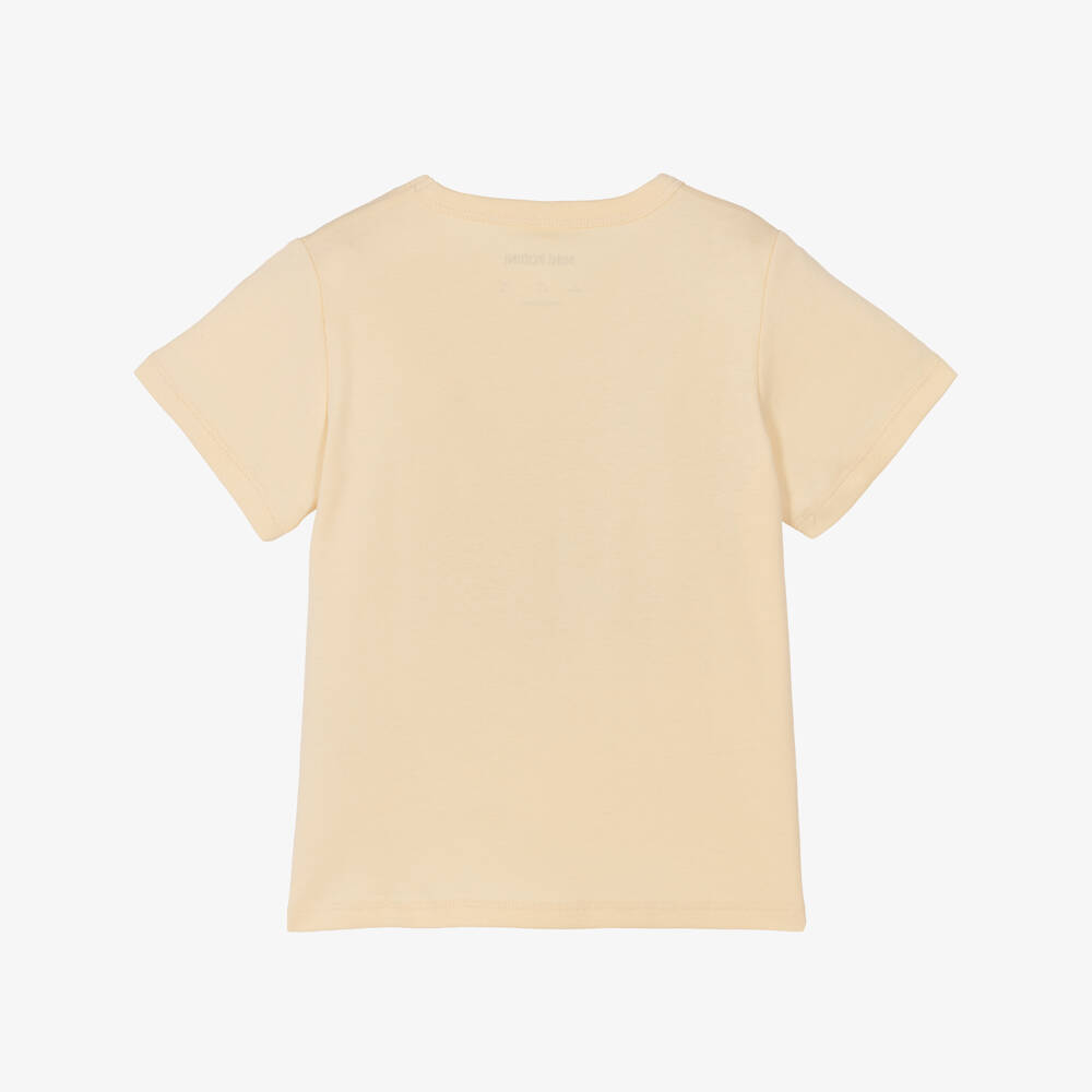 Mini Rodini-Girls Ivory Organic Cotton Dinosaur T-Shirt | Childrensalon