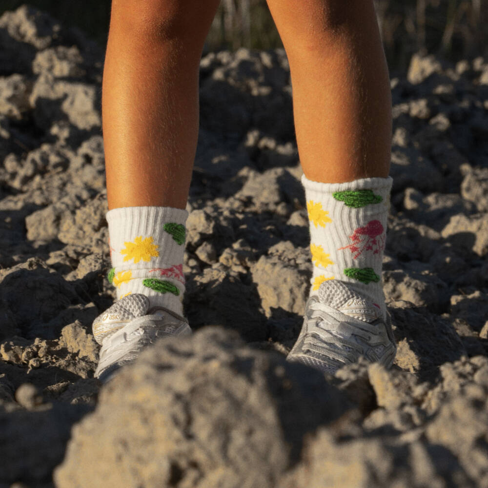 Mini Rodini-جوارب بطبعة فضاء لون عاجي للبنات | Childrensalon