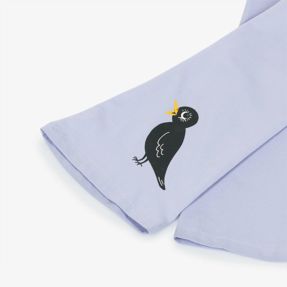 Mini Rodini-بنطلون فلير بنات قطن لون بنفسجي | Childrensalon