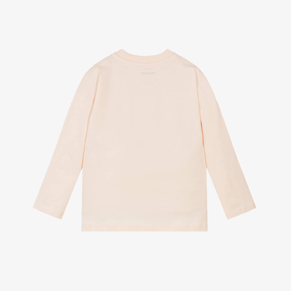 Mini Rodini-بلوزة بأكمام طويلة لون زهري فاتح للبنات | Childrensalon