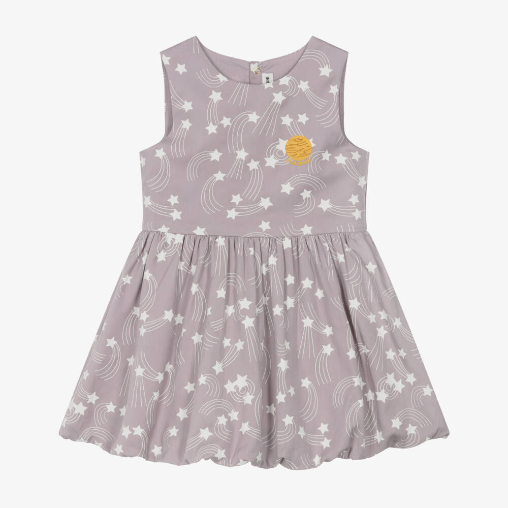 Mini Rodini-Girls Pale Purple Star Print Dress | Childrensalon