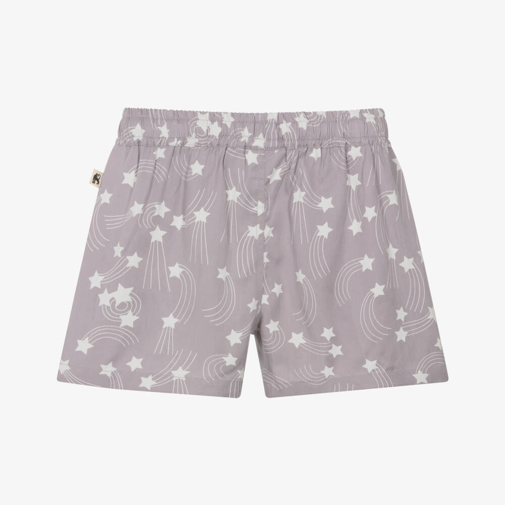 Mini Rodini-Girls Pale Purple Star Print Shorts | Childrensalon