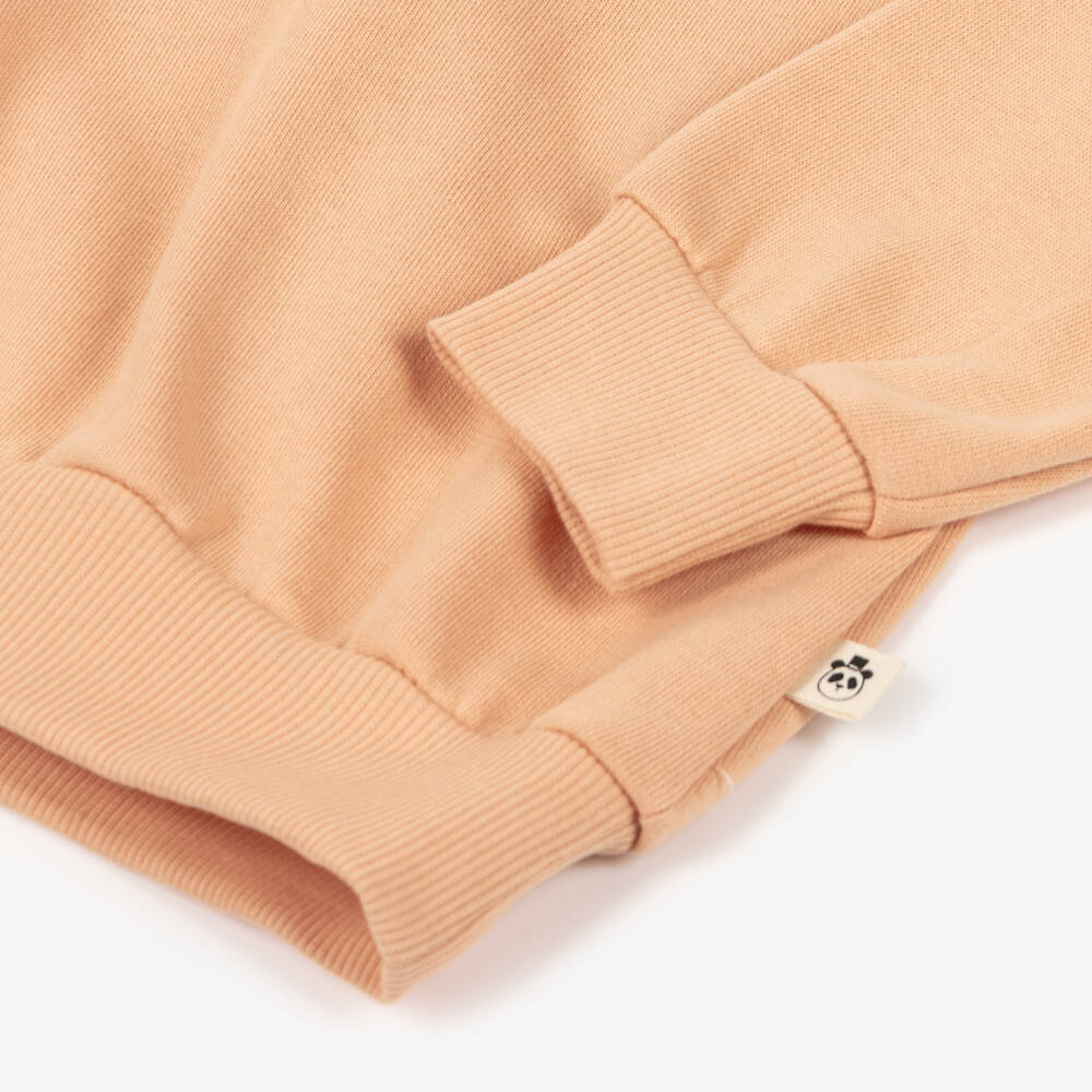Mini Rodini-سويتشيرت بياقة قطن عضوي لون برتقالي للبنات | Childrensalon