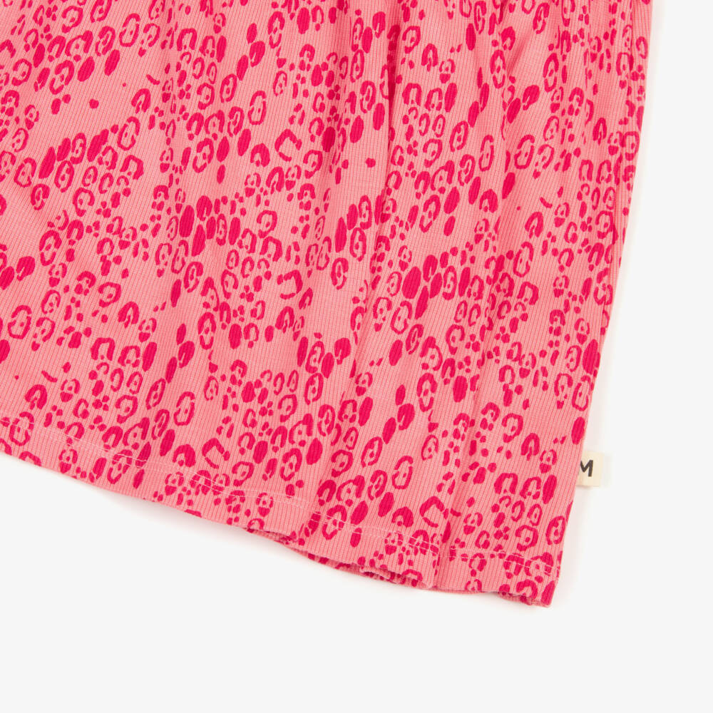 Mini Rodini-فستان بنات بطبعة فهد مودال لون زهري | Childrensalon