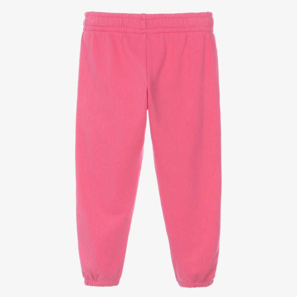 Mini Rodini-Girls Pink Organic Cotton Joggers | Childrensalon