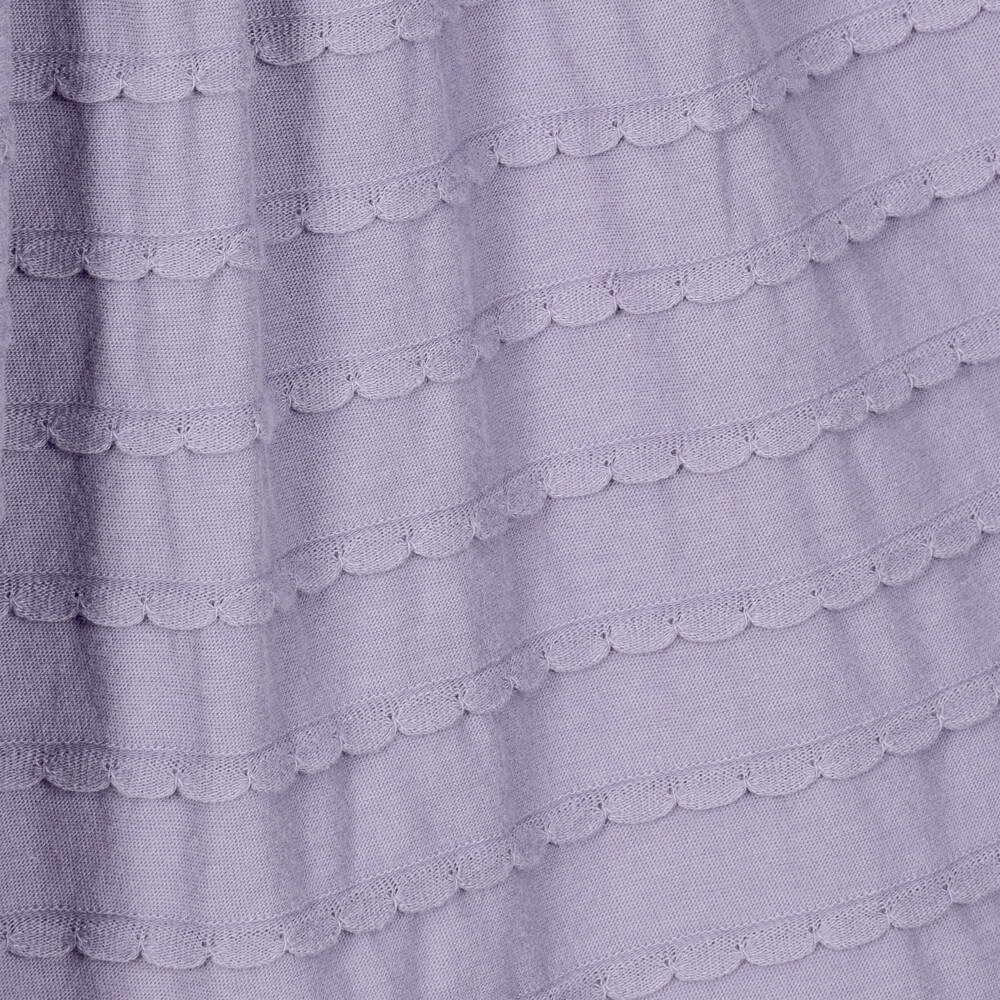 Mini Rodini-Girls Purple Cotton Scalloped Frills Dress | Childrensalon