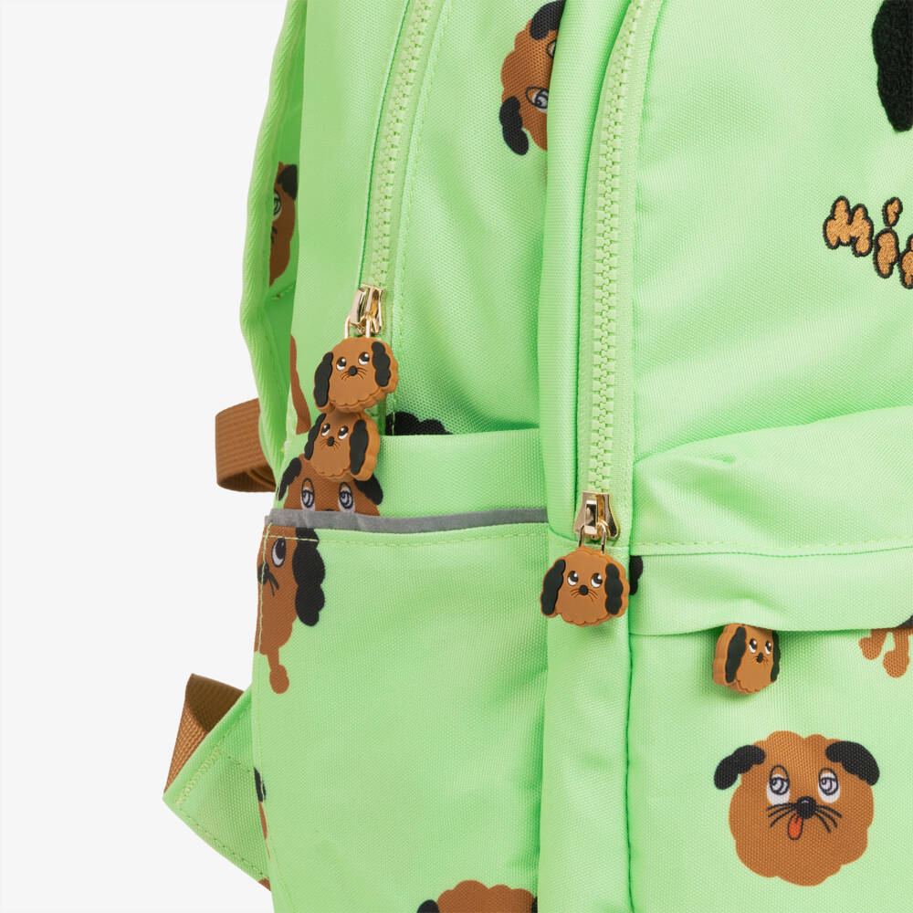 Mini Rodini-Рюкзак зелёный с принтом собак (40см) | Childrensalon