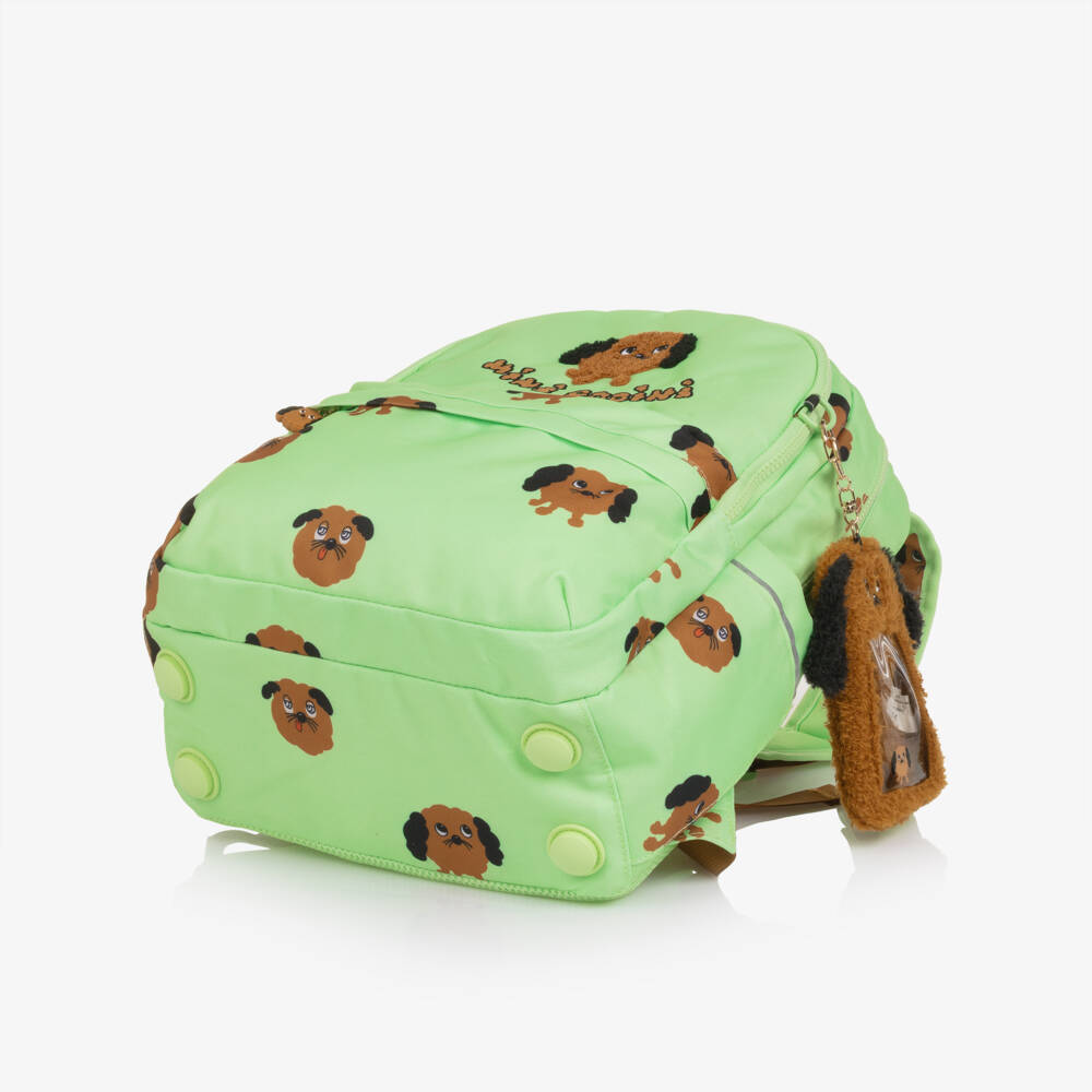 Mini Rodini-Рюкзак зелёный с принтом собак (40см) | Childrensalon