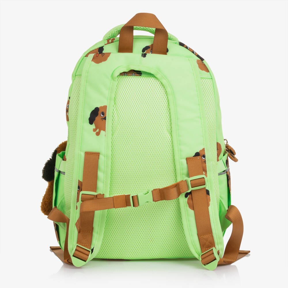 Mini Rodini-Рюкзак зелёный с принтом собак (40см) | Childrensalon