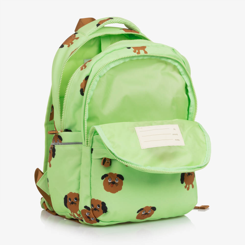 Mini Rodini-Рюкзак зелёный с принтом собак (40см) | Childrensalon