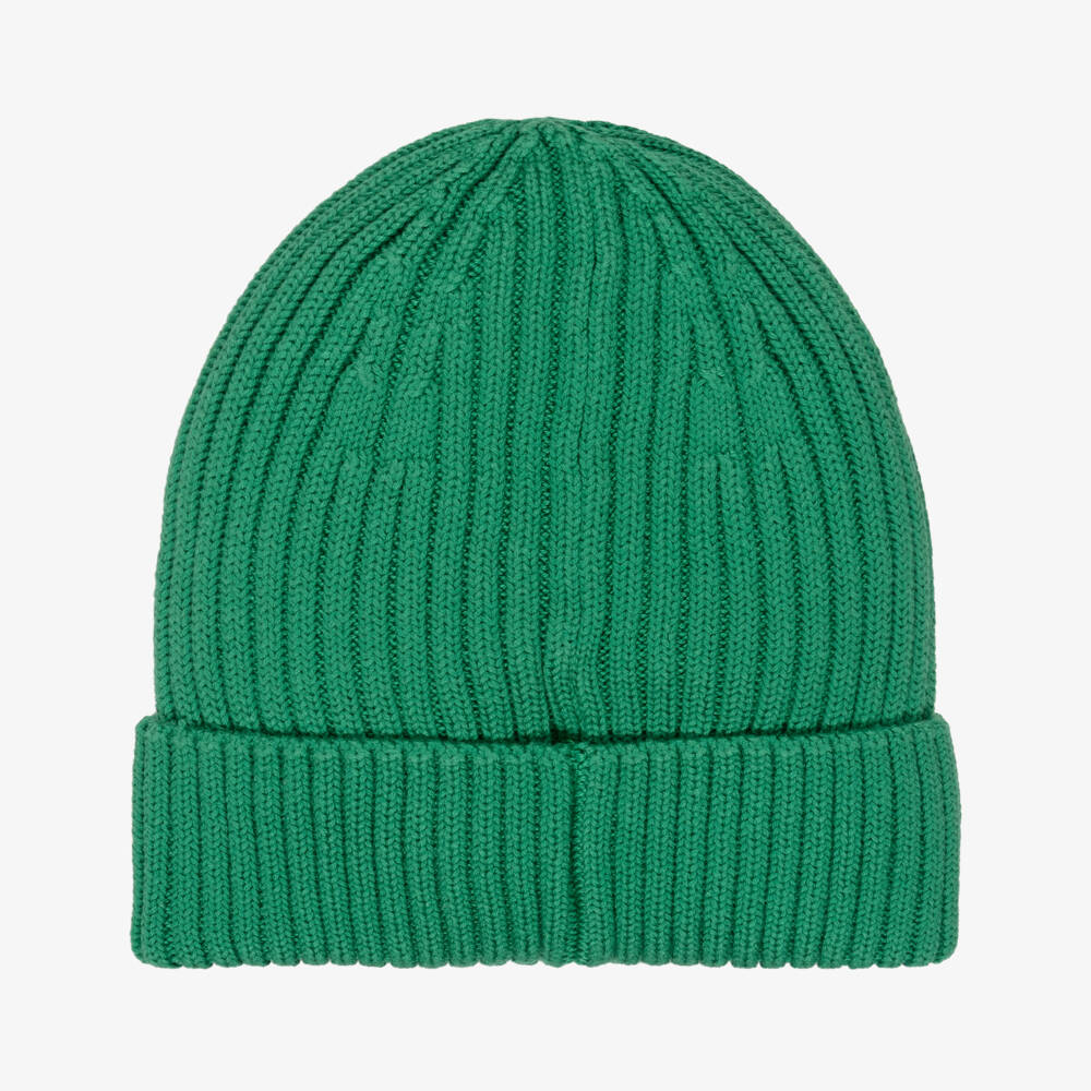Mini Rodini-Green E.T. Organic Cotton Beanie Hat | Childrensalon