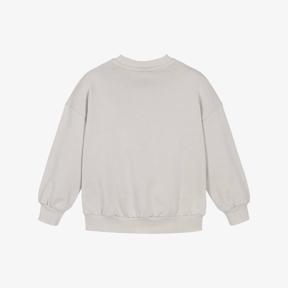 Mini Rodini-Grey Cotton Table Tennis Motif Sweatshirt | Childrensalon