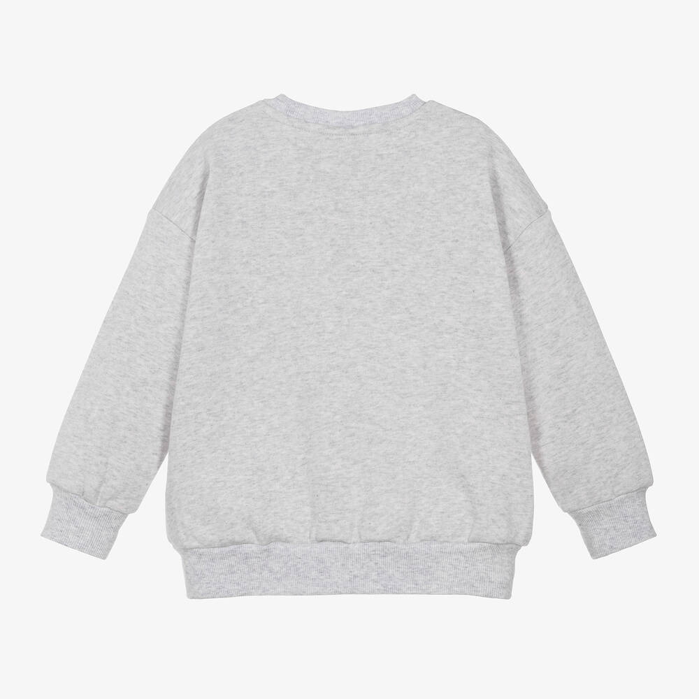 Mini Rodini-سويتشيرت قطن عضوي لون رمادي مارل | Childrensalon