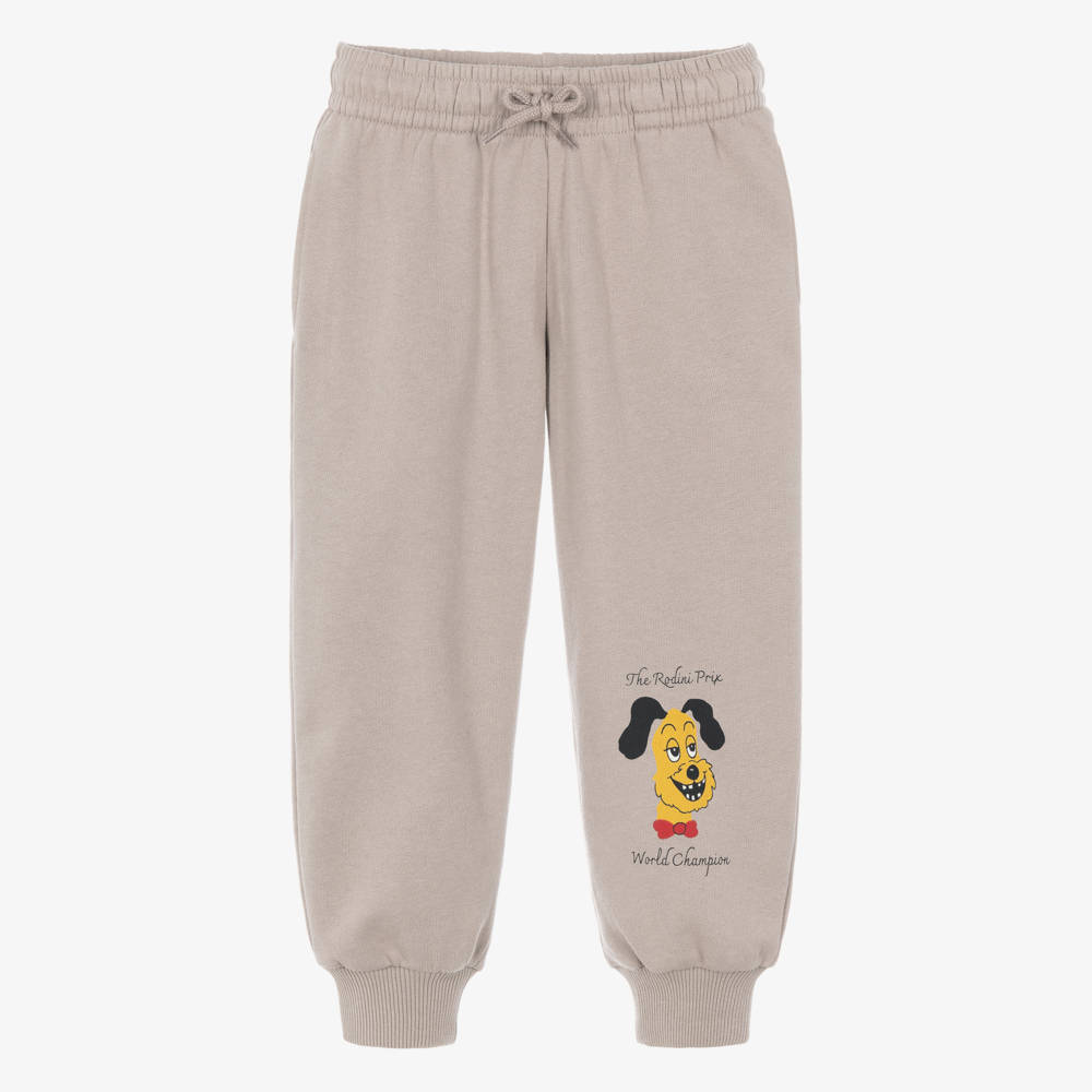 Mini Rodini-Grey Rodini Prix Organic Cotton Joggers | Childrensalon