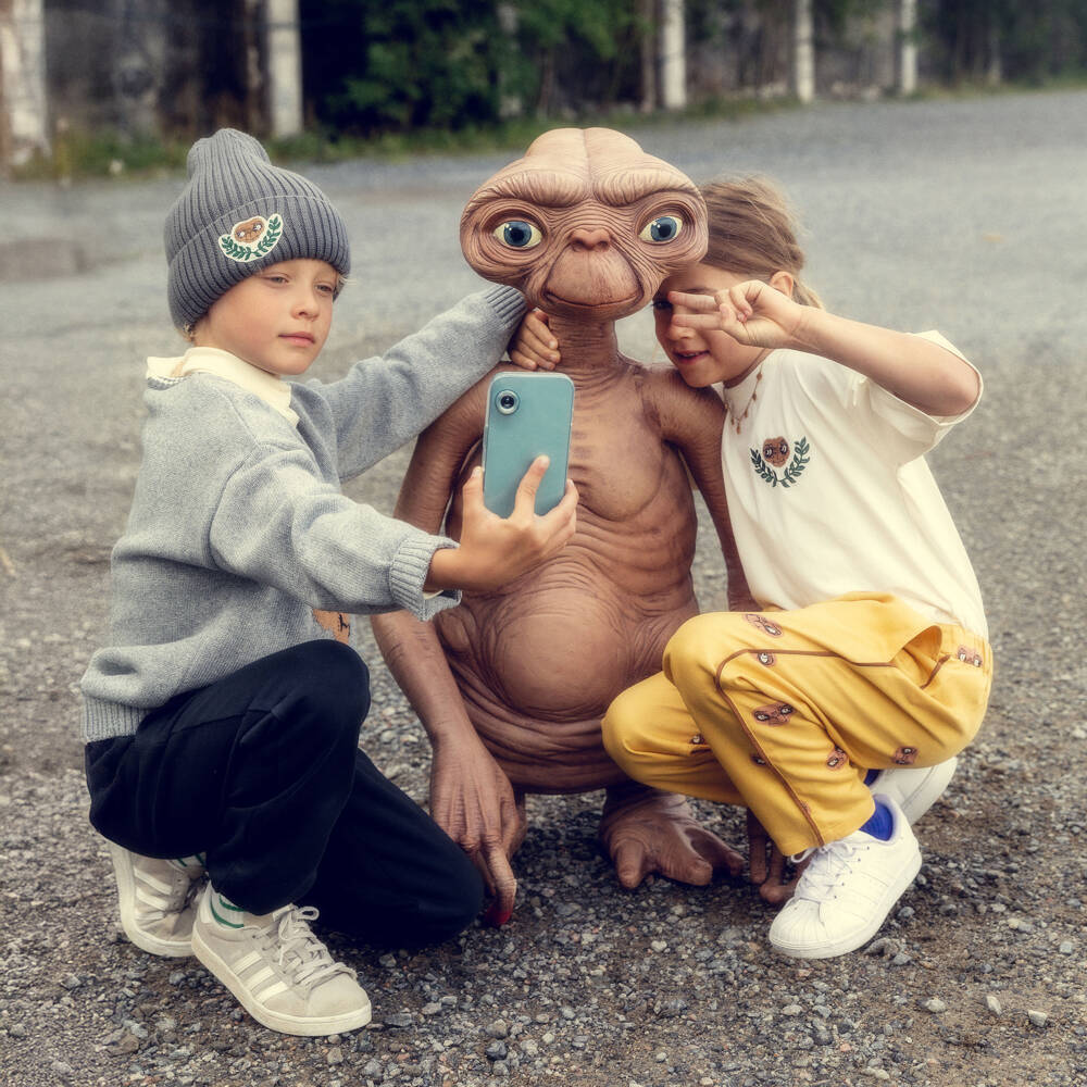 Mini Rodini-Футболка кремовая хлопковая с вышивкой И.Т. | Childrensalon