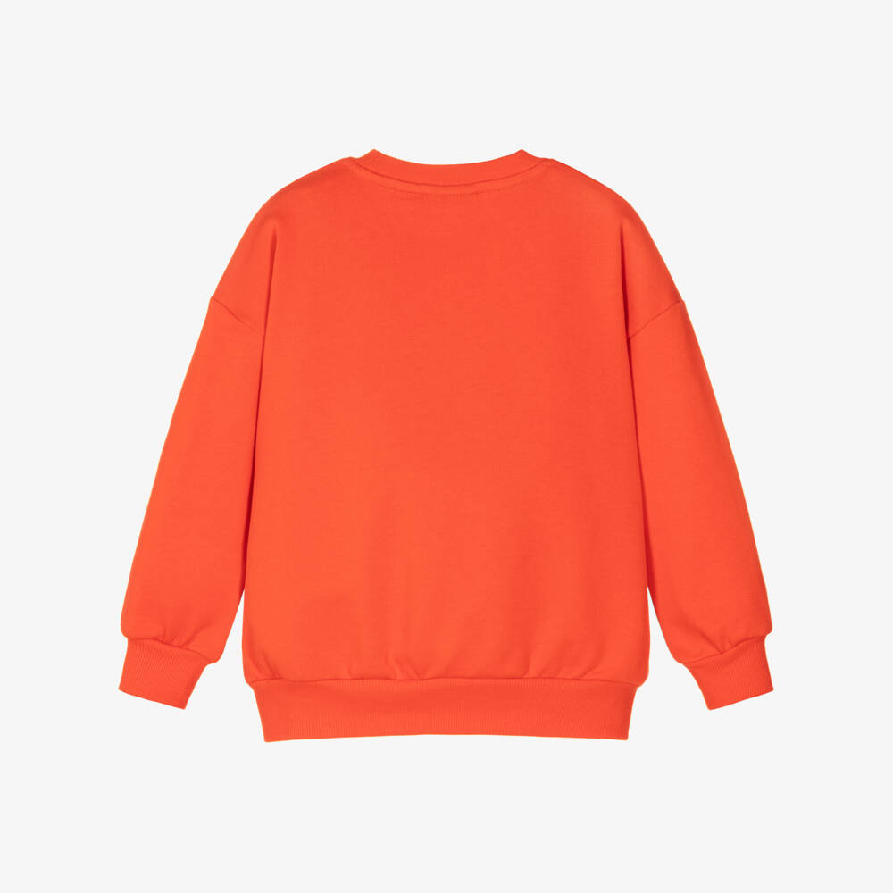 Mini Rodini-سويتشيرت قطن لون أحمر بطبعة الأرض | Childrensalon