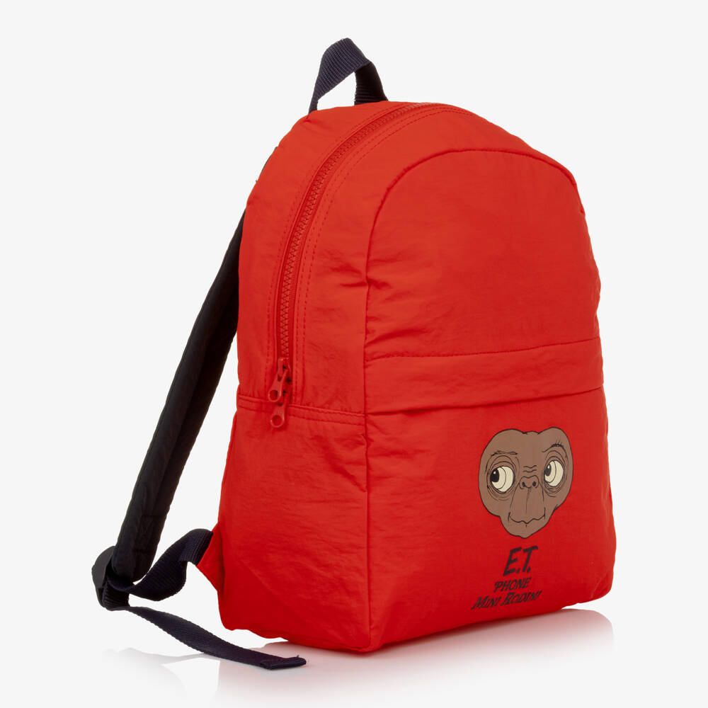 Mini Rodini-حقيبة ظهر بطبعة E.T. لون أحمر (35 سم) | Childrensalon