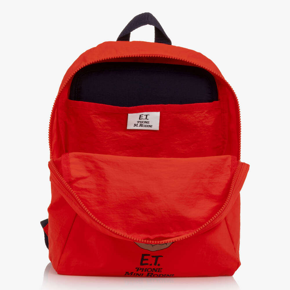 Mini Rodini-حقيبة ظهر بطبعة E.T. لون أحمر (35 سم) | Childrensalon