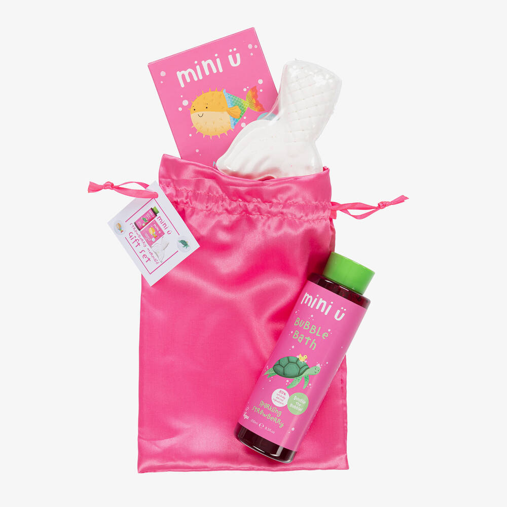 Mini U-Strawberry Mermaid Bath Gift Set   | Childrensalon