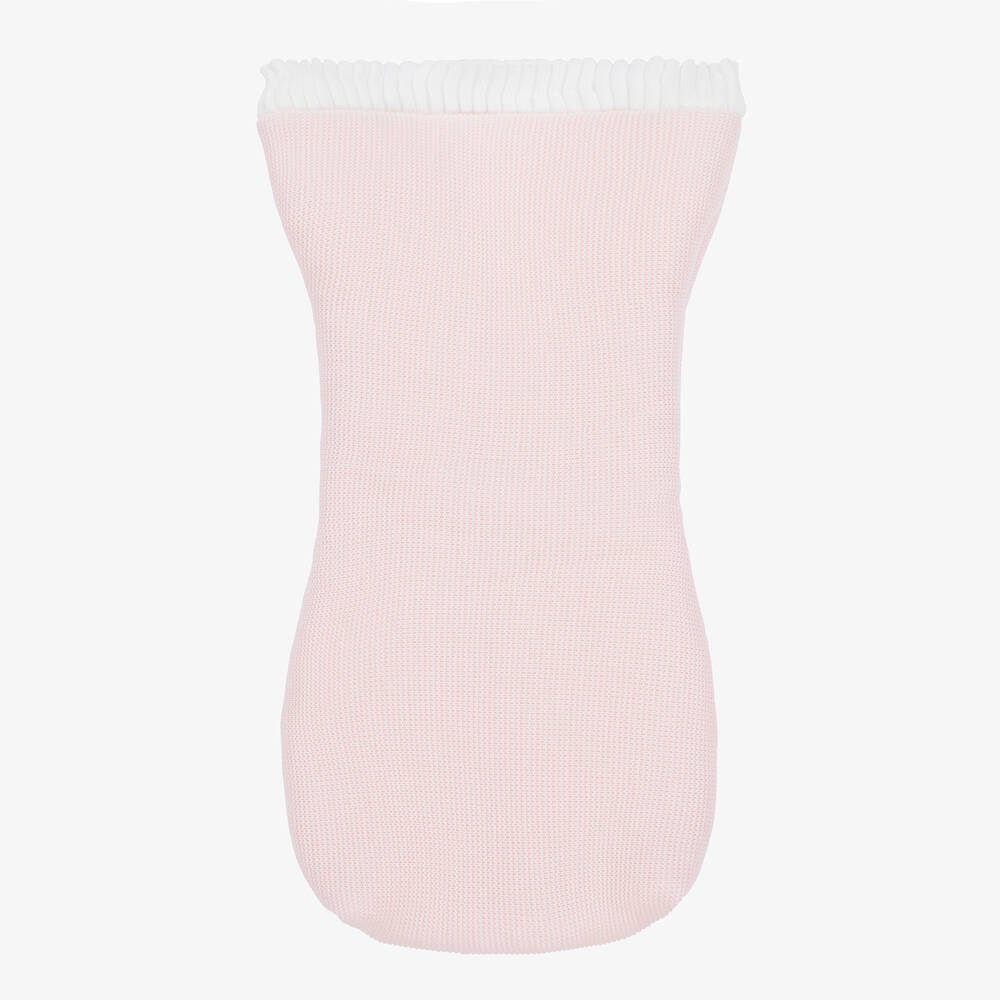 Minutus-Baby Girls Pink Knitted Nest (75cm) | Childrensalon