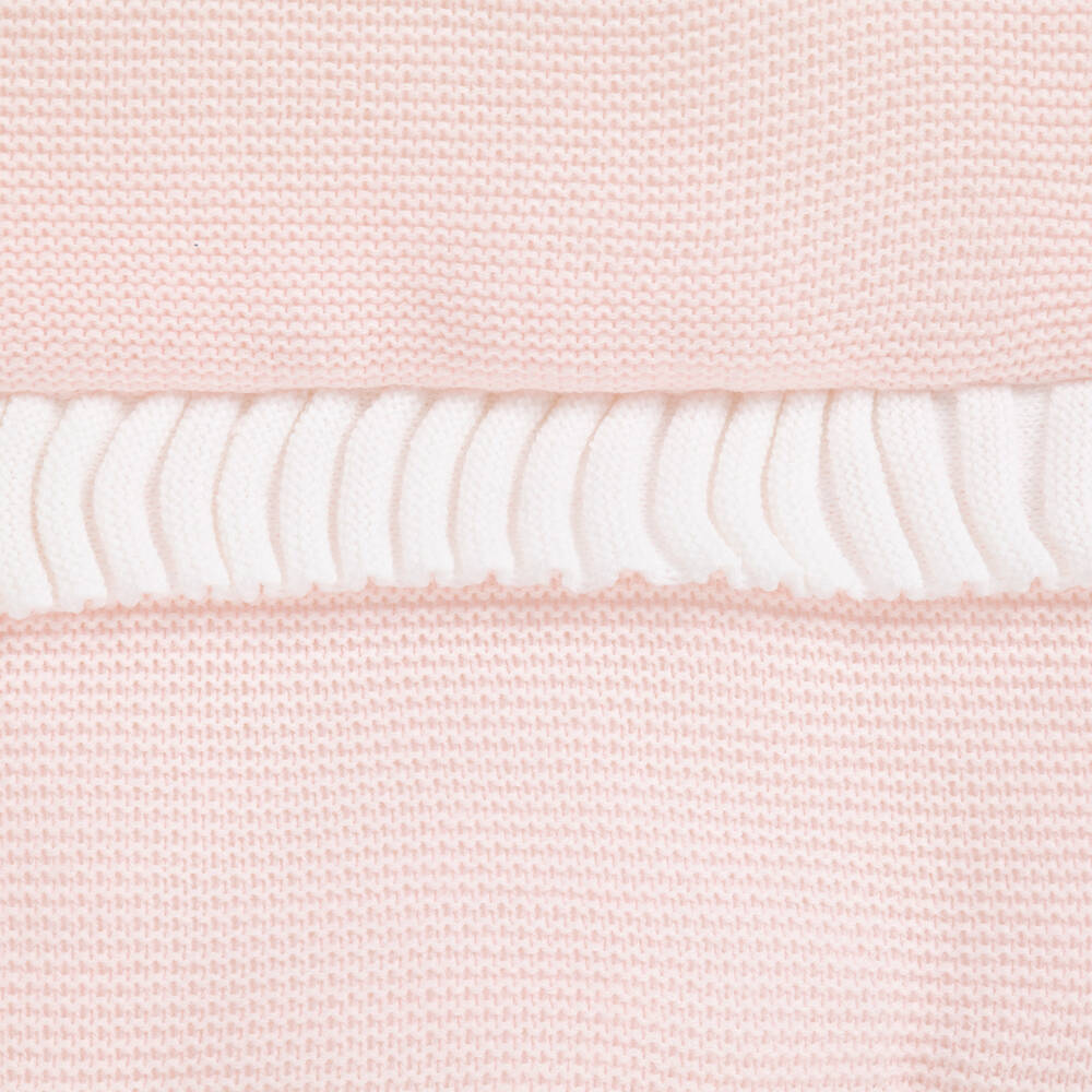 Minutus-Baby Girls Pink Knitted Nest (75cm) | Childrensalon