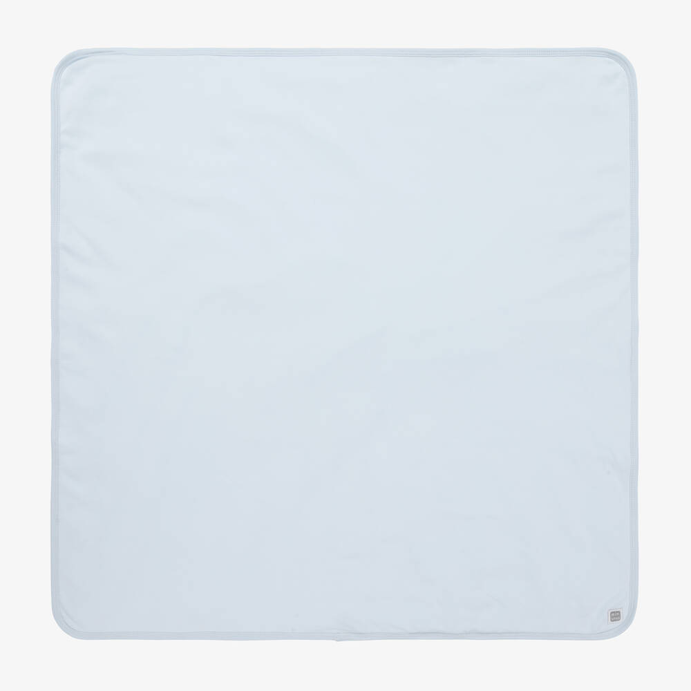 Minutus-Blue Cotton Skin To Skin Blanket & Hat Set | Childrensalon