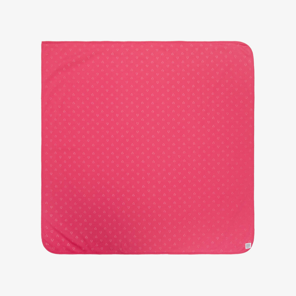 Minutus-بطانية قطن جيرسي لون زهري فوشيا للبنات (78 سم) | Childrensalon