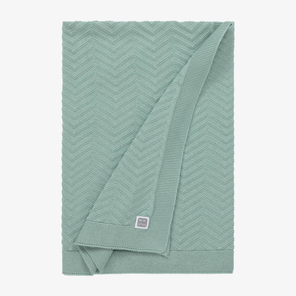 Minutus-Зеленый трикотажный плед для малышей (90см) | Childrensalon