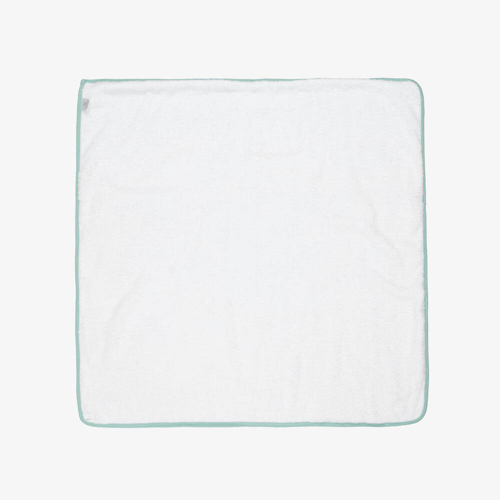 Minutus-Green Cotton Jersey Pointelle Blanket (81cm) | Childrensalon