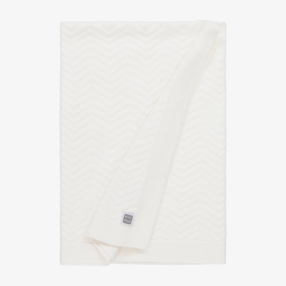 Minutus-Кремовое трикотажное одеяло для малышей (90см) | Childrensalon