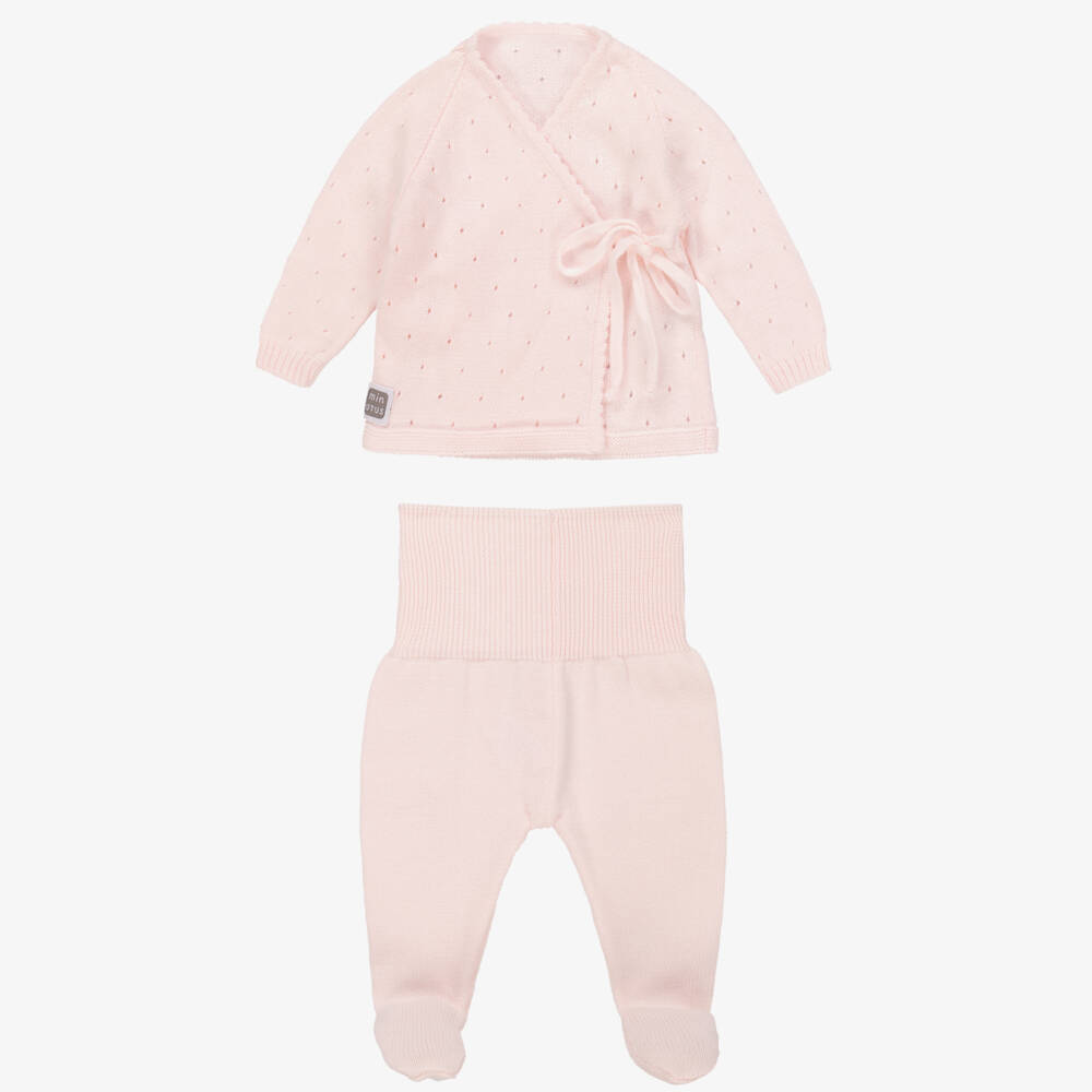 Minutus-Розовый трикотажный комбинезон из двух частей | Childrensalon
