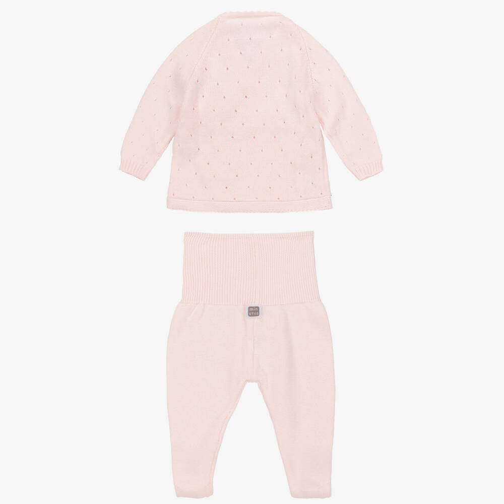 Minutus-Розовый трикотажный комбинезон из двух частей | Childrensalon