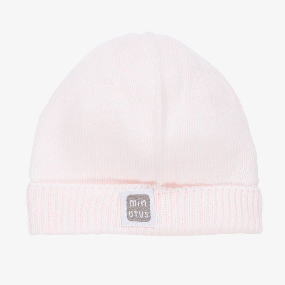 Minutus-Розовая вязаная шапочка из хлопка для малышей | Childrensalon