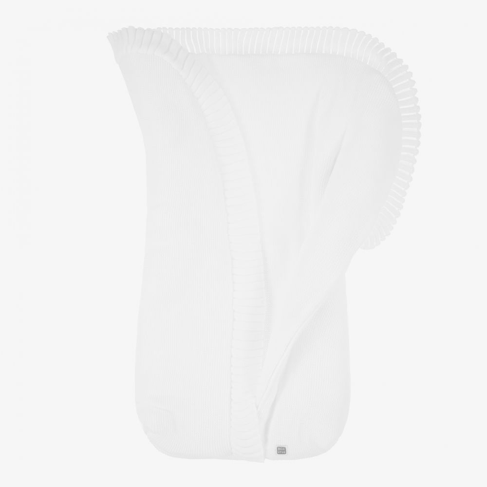 Minutus-White Knitted Baby Nest (75cm) | Childrensalon