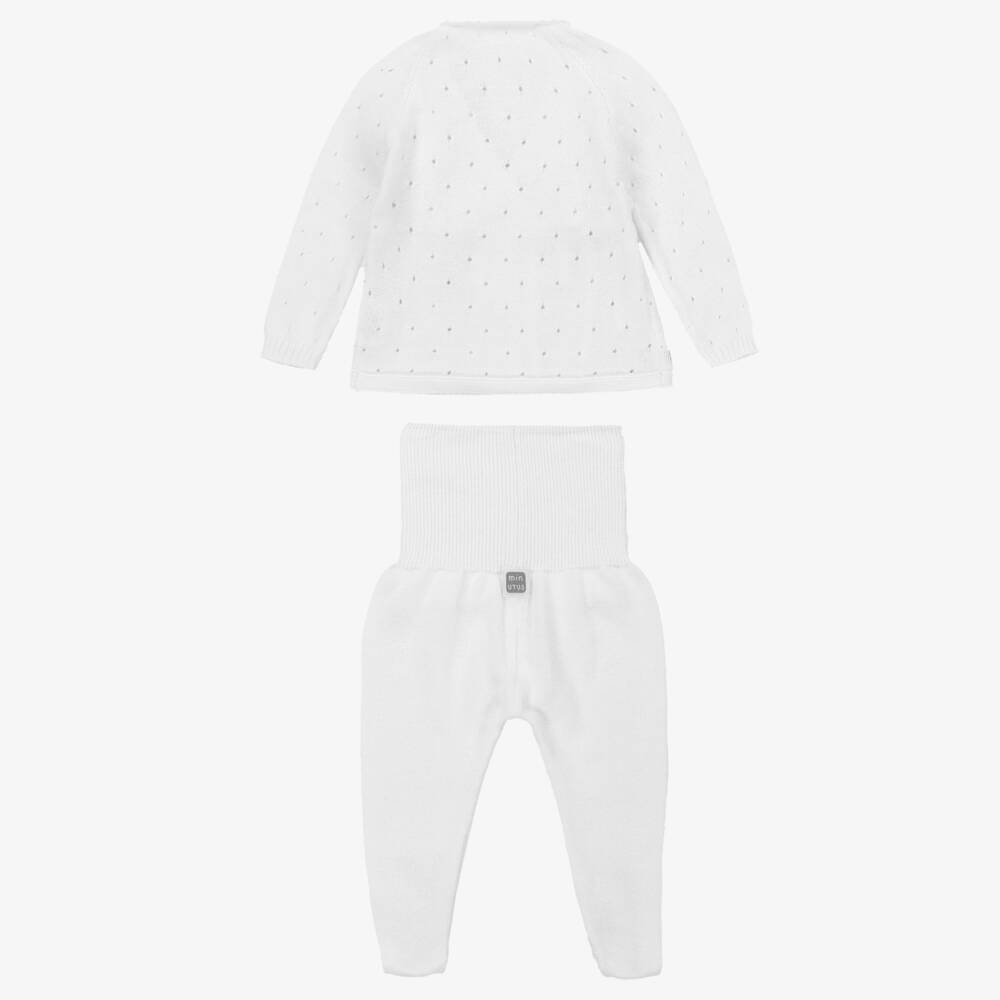 Minutus-Белый трикотажный комбинезон из двух частей | Childrensalon