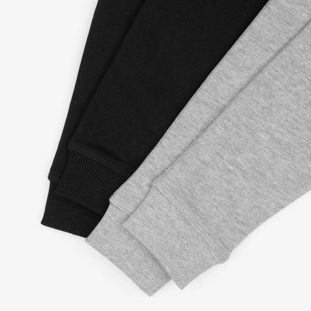 Minymo-Black & Grey Cotton Joggers (2 Pack) | Childrensalon