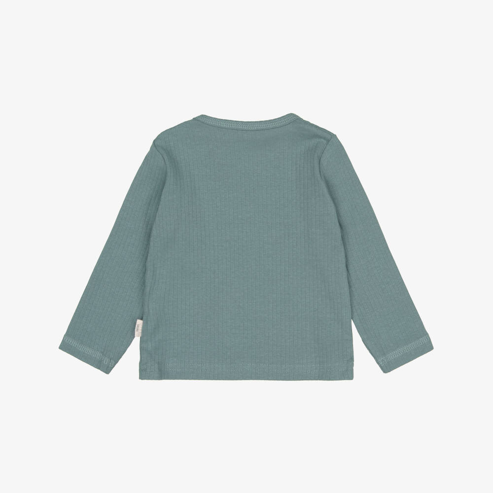 Minymo-Blue Cotton Baby Tops (2 Pack) | Childrensalon