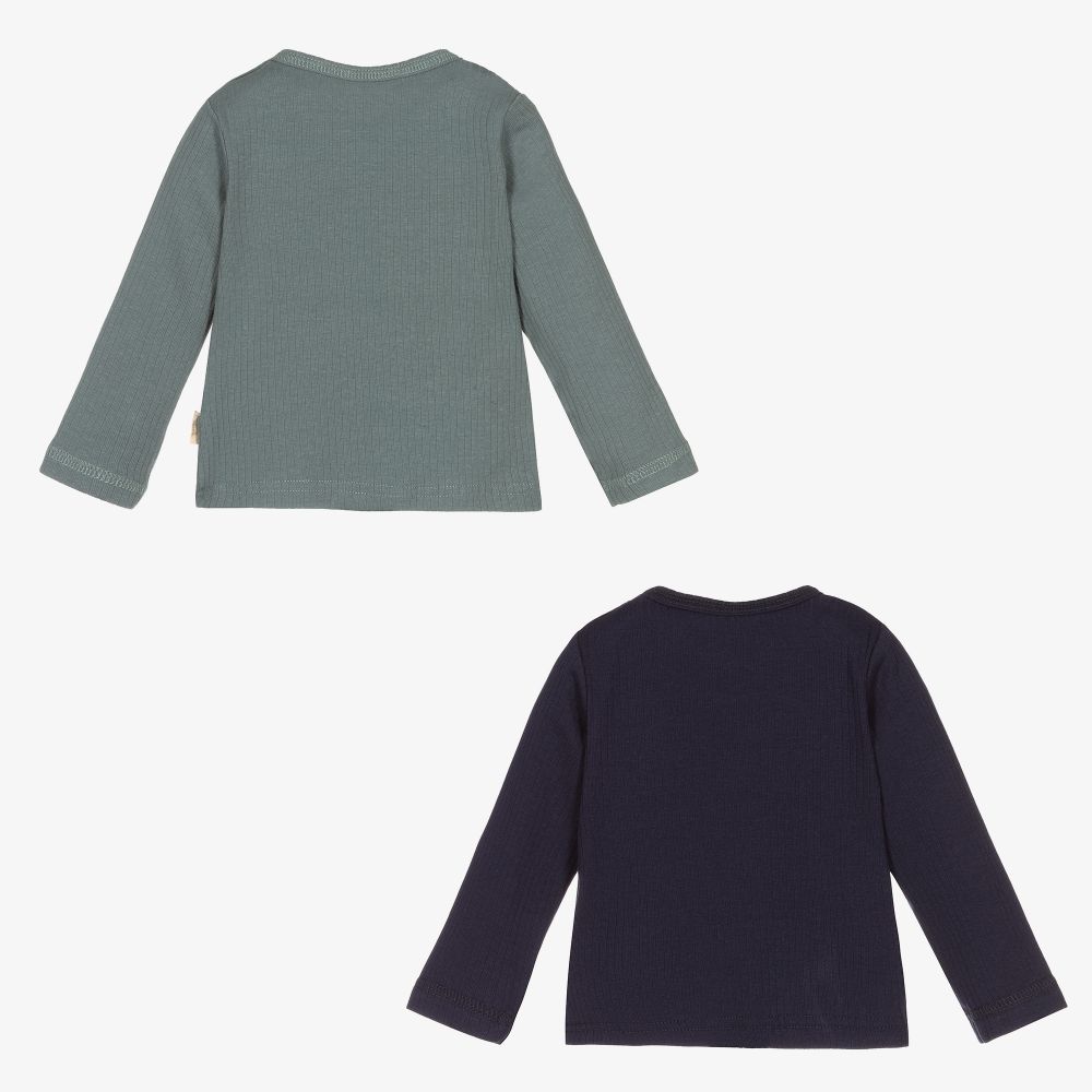 Minymo-Синие хлопковые топы для малышей (2шт.) | Childrensalon