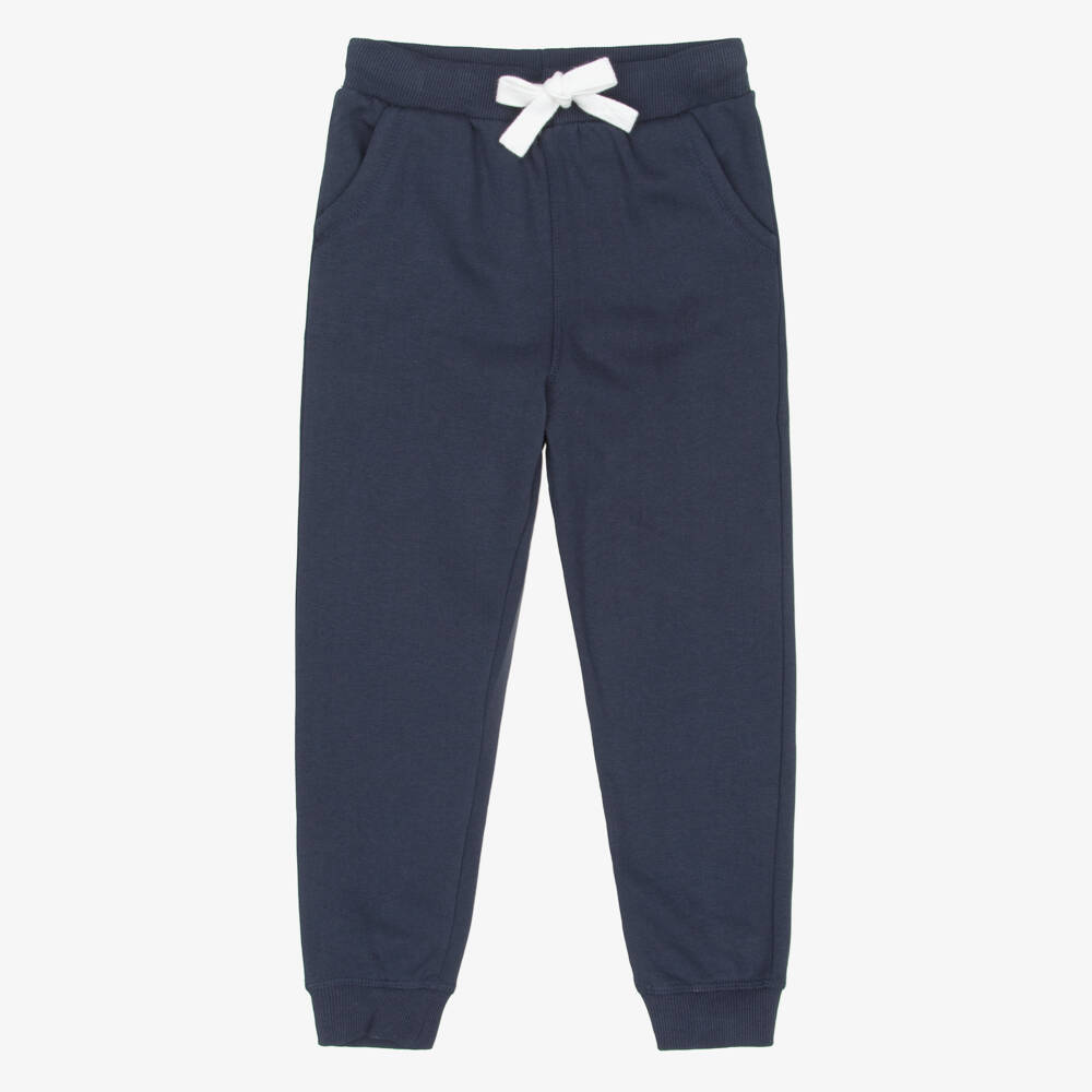 Minymo-Blue & Grey Cotton Joggers (2 Pack) | Childrensalon