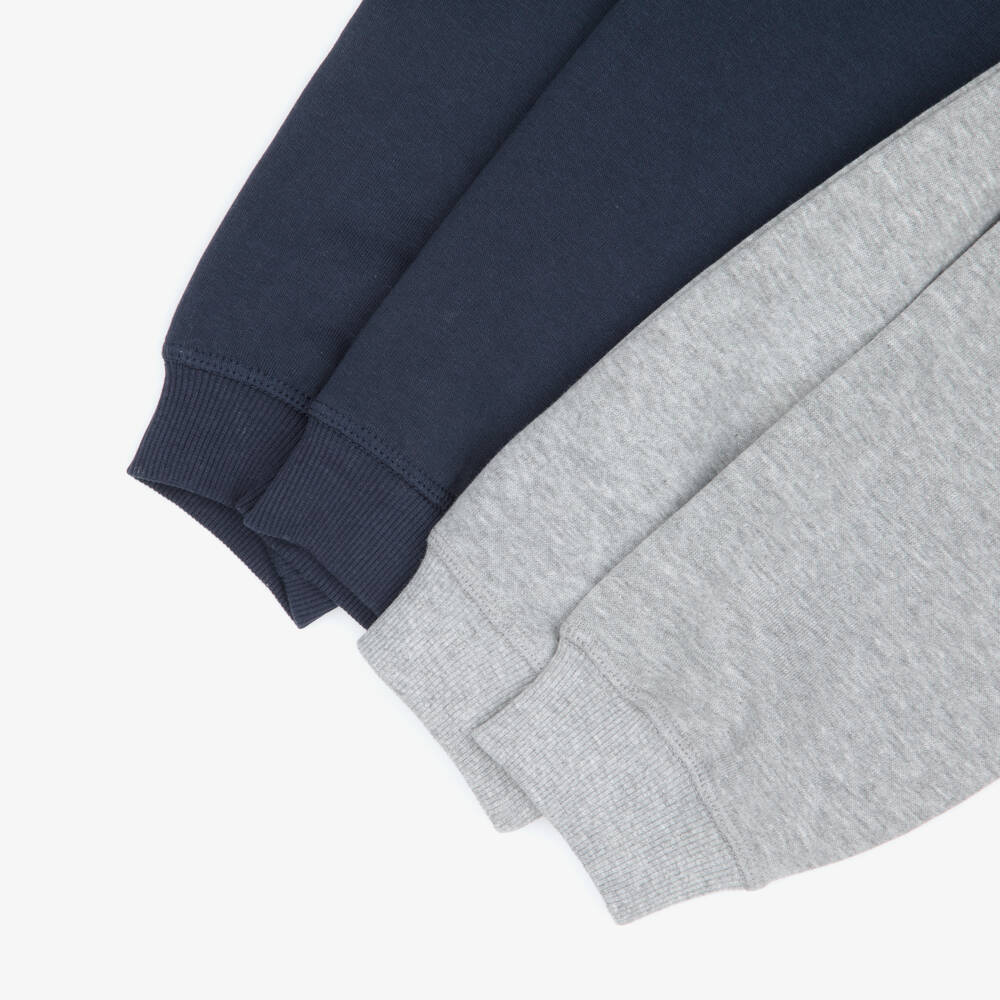 Minymo-Blue & Grey Cotton Joggers (2 Pack) | Childrensalon