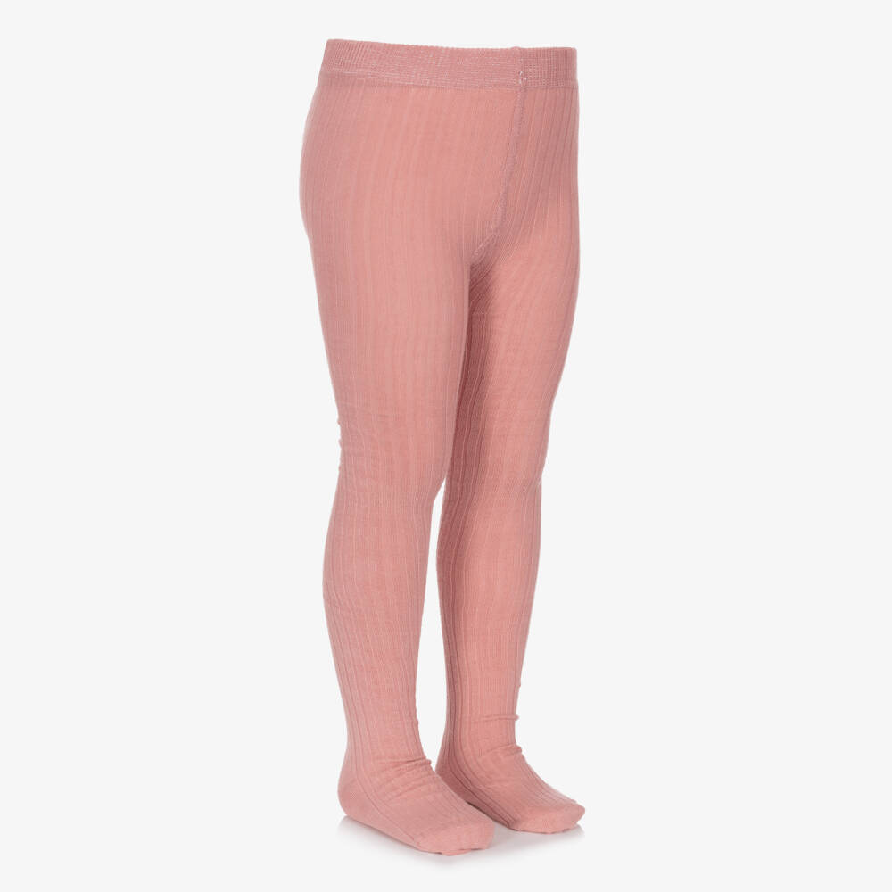Minymo-Колготки из хлопка кремовые и розовые для девочек (2 пары) | Childrensalon